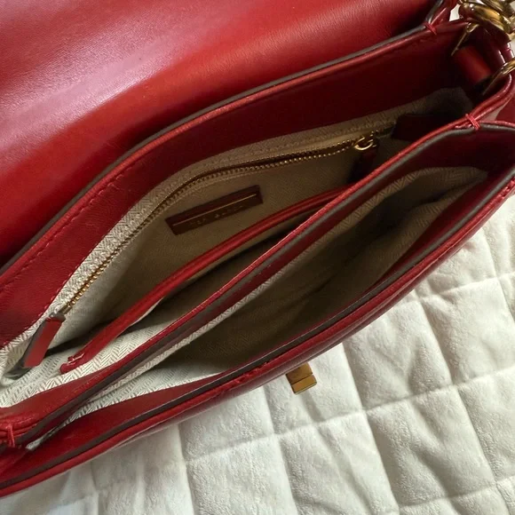 Tory Burch Kira Red Quilted Leather Bag ❤️ - Picture 6 of 15